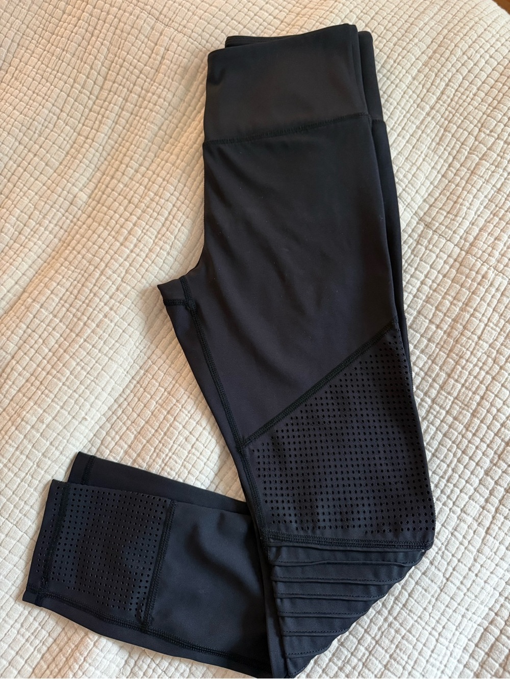 Zyia Black Moto Light n Tight Hi-Rise 7/8 24"